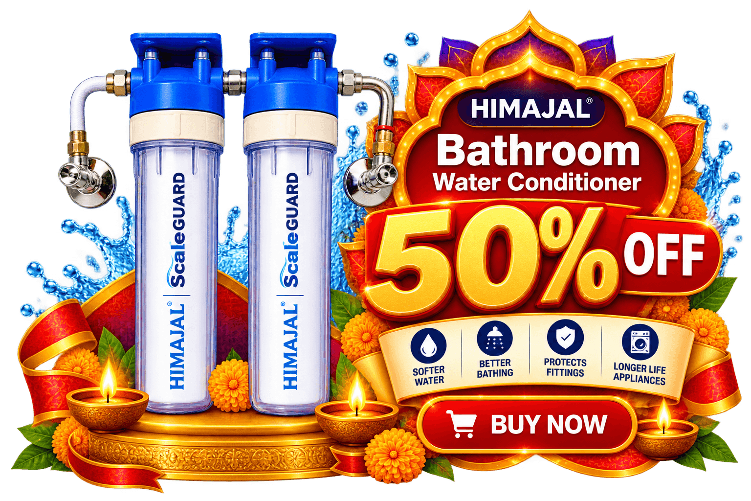 Bathroom Water Conditioner — 50% off in the HIMAJAL Dasara Deepavali Sale