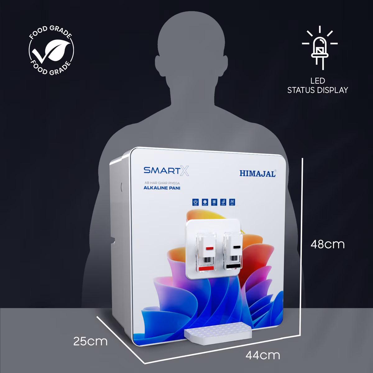 Smart X Dimensions — 44cm × 48cm × 25cm